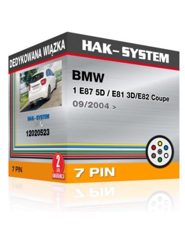 Dedykowana wiązka haka holowniczego BMW 1 E87 5D / E81 3D/E82 Coupe, 2004, 2005, 2006, 2007, 2008, 2009, 2010, 2011, 2012, 2013 