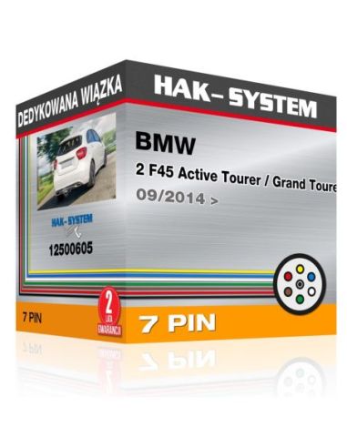 Dedykowana wiązka haka holowniczego BMW 2 F45 Active Tourer / Grand Tourer, 2014, 2015, 2016, 2017, 2018, 2019, 2020, 2021, 2022