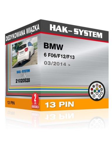 Dedykowana wiązka haka holowniczego BMW 6 F06/F12/F13, 2014, 2015, 2016, 2017, 2018, 2019, 2020, 2021, 2022, 2023 [13 pin]