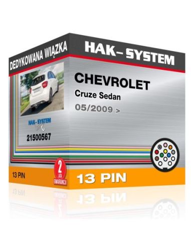 Dedykowana wiązka haka holowniczego CHEVROLET Cruze Sedan, 2009, 2010, 2011, 2012, 2013, 2014, 2015, 2016, 2017, 2018 [13 pin]