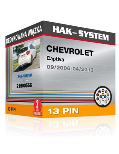 Dedykowana wiązka CHEVROLET Captiva, 2006, 2007, 2008, 2009, 2010, 2011, 2012, 2013 dla samochodów ze zlaczem dla instalacji ele