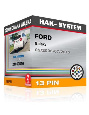 Dedykowana wiązka haka holowniczego FORD Galaxy, 2006, 2007, 2008, 2009, 2010, 2011, 2012, 2013, 2014, 2015 [13 pin]