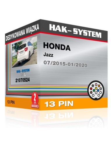 Dedykowana wiązka haka holowniczego HONDA Jazz, 2015, 2016, 2017, 2018, 2019, 2020 [13 pin]