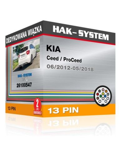 Dedykowana wiązka haka holowniczego KIA Ceed / ProCeed, 2012, 2013, 2014, 2015, 2016, 2017, 2018 [13 pin]