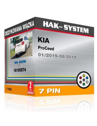 Dedykowana wiązka KIA ProCeed, 2019 wersja samochodu z przygotowaniem pod instalację haka [7 pin]