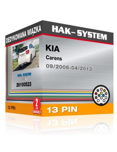 Dedykowana wiązka haka holowniczego KIA Carens, 2006, 2007, 2008, 2009, 2010, 2011, 2012, 2013 [13 pin]