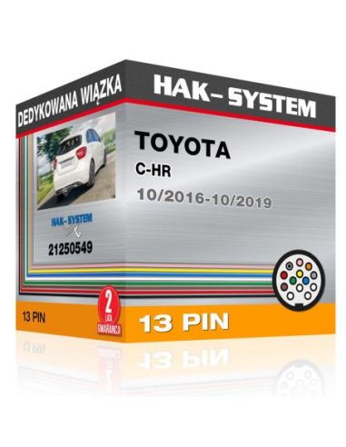 Dedykowana wiązka haka holowniczego TOYOTA C-HR, 2016, 2017, 2018, 2019 [13 pin]