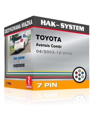 Dedykowana wiązka haka holowniczego TOYOTA Avensis Combi, 2003, 2004, 2005, 2006, 2007, 2008 [7 pin]