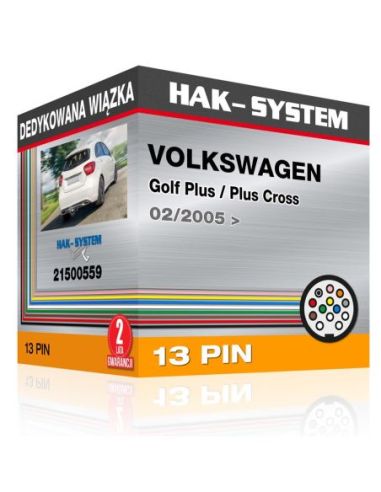 Dedykowana wiązka haka holowniczego VOLKSWAGEN Golf Plus / Plus Cross, 2005, 2006, 2007, 2008, 2009, 2010, 2011, 2012, 2013, 201