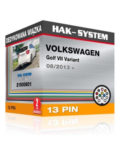 Dedykowana wiązka haka holowniczego VOLKSWAGEN Golf VII Variant, 2013, 2014, 2015, 2016, 2017, 2018, 2019, 2020, 2021, 2022, 202