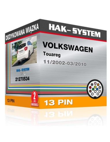 Dedykowana wiązka haka holowniczego VOLKSWAGEN Touareg, 2002, 2003, 2004, 2005, 2006, 2007, 2008, 2009, 2010 [13 pin]