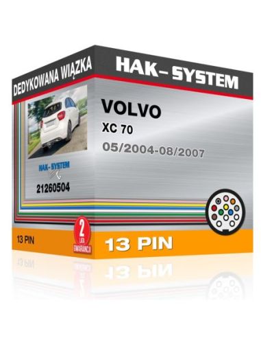 Dedykowana wiązka haka holowniczego VOLVO XC 70, 2004, 2005, 2006, 2007 [13 pin]