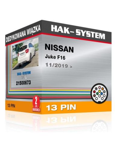 Dedykowana wiązka haka holowniczego NISSAN Juke F16, 2019, 2020, 2021, 2022, 2023 [13 pin]