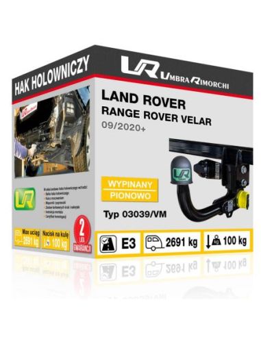 Hak holowniczy Land Rover RANGE ROVER VELAR wypinany pionowo