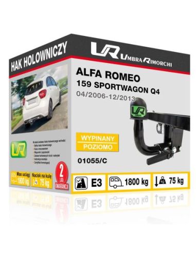 Hak holowniczy Alfa Romeo 159 SPORTWAGON Q4 wypinany poziomo