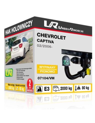 Hak holowniczy Chevrolet CAPTIVA wypinany pionowo