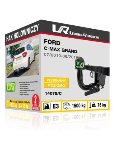 Hak holowniczy Ford C-MAX GRAND wypinany poziomo