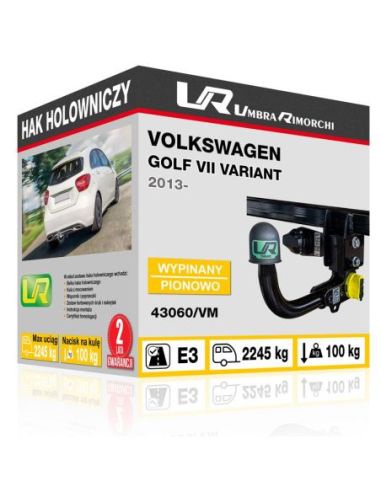 Hak holowniczy Volkswagen GOLF VII VARIANT wypinany pionowo