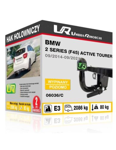 Hak holowniczy BMW 2 SERIES (F45) ACTIVE TOURER wypinany poziomo