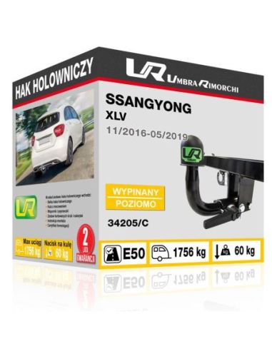 Hak holowniczy Ssangyong XLV wypinany poziomo