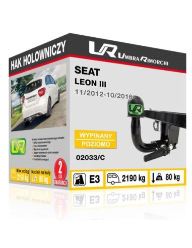 Hak holowniczy Seat LEON III wypinany poziomo