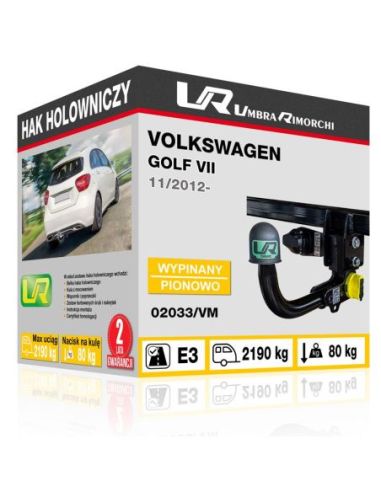 Hak holowniczy Volkswagen GOLF VII wypinany pionowo