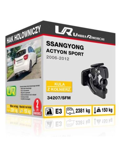 Hak holowniczy Ssangyong ACTYON SPORT z kołnierzem