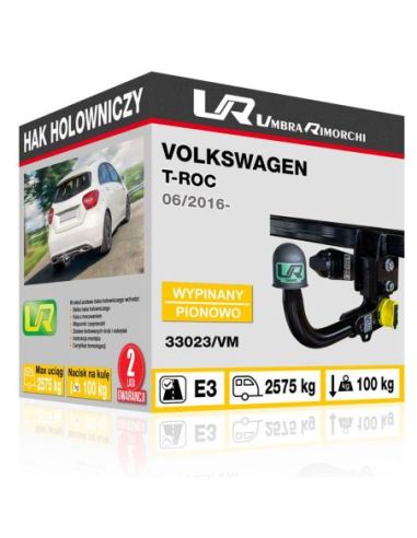 Hak holowniczy Volkswagen T-ROC wypinany pionowo