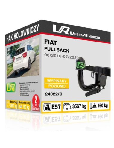 Hak holowniczy Fiat FULLBACK wypinany poziomo