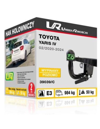 Hak holowniczy Toyota YARIS IV wypinany poziomo