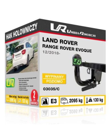 Hak holowniczy Land Rover RANGE ROVER EVOQUE wypinany poziomo